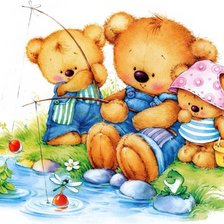 Схема вышивки «Мишки»