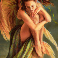 Схема вышивки «ангел»