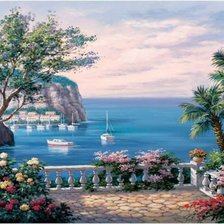 Схема вышивки «южный берег»