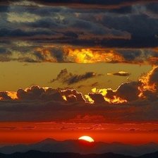 Схема вышивки «закат»