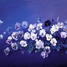 Схема вышивки «анютины глазки»