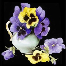 Схема вышивки «анютки»