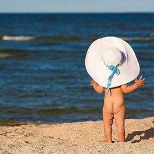 Схема вышивки «ребёнок в панаме»