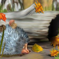 Схема вышивки «ежик»