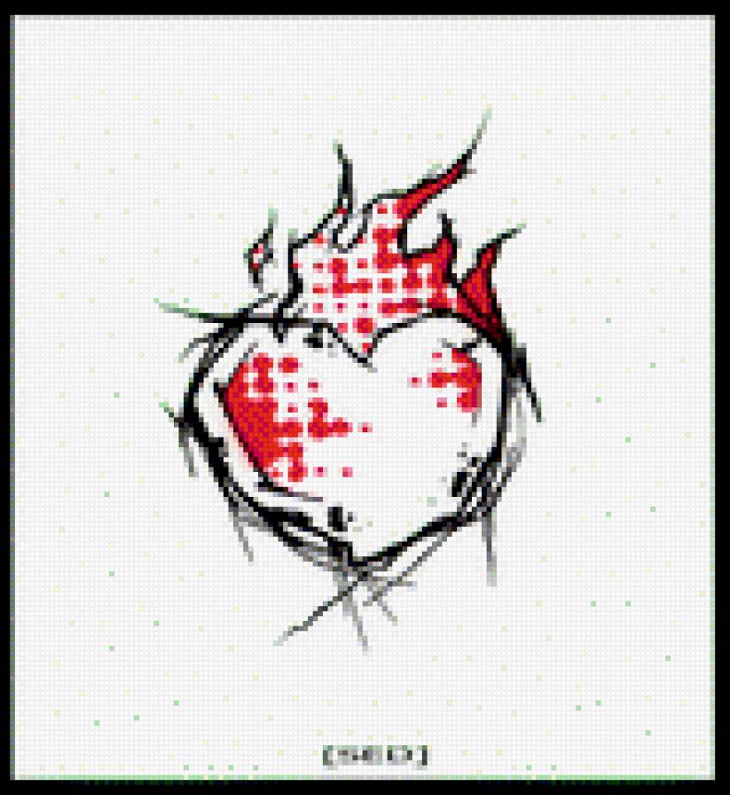 сердце в огне - огонь, сердце в огне, сердце - предпросмотр