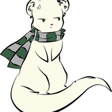 Схема вышивки «слизеринский хорек»