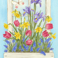 Схема вышивки «окно»