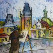 Схема вышивки «Елена Рипа Пражский художник»