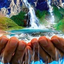 Схема вышивки «Водопад в руках»