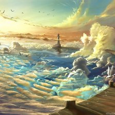 Схема вышивки «Облачный маяк»