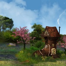 Схема вышивки «Серия "Фэнтези": Теремок»