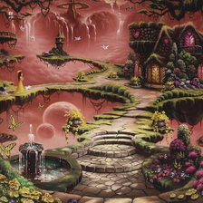 Схема вышивки «Серия "Фэнтези": Сказочный пейзаж-2»