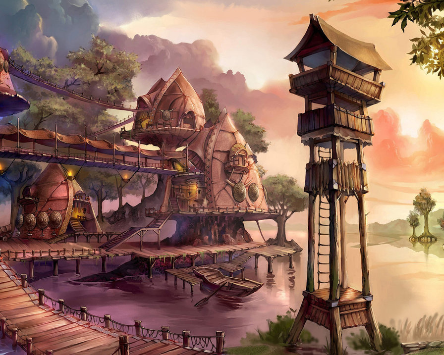 Серия "Фэнтези": Сказочный пейзаж-3 - оригинал