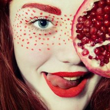 Схема вышивки «девушка с гранатом»