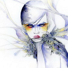 Схема вышивки «Дама»