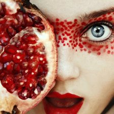 Схема вышивки «девушка с гранатом»