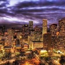 Схема вышивки «ночной город»