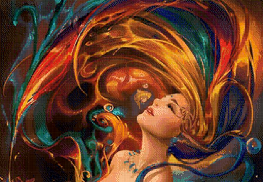 картина - лицо, девушка, люди, волосы - предпросмотр