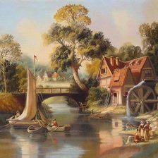 Схема вышивки «Серия "Пейзажи: Средневековый пейзаж"»