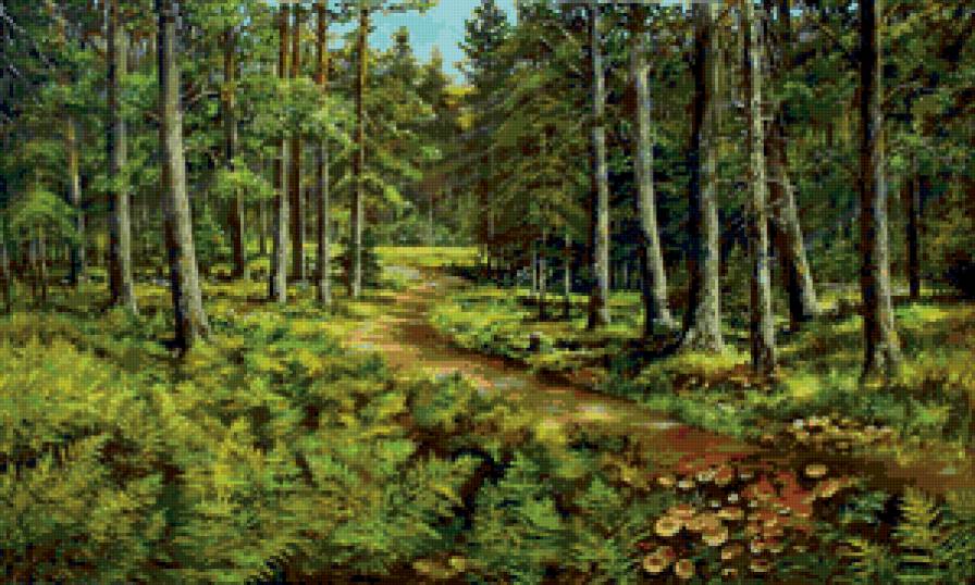 Серия "Пейзажи": Лесной пейзаж - предпросмотр
