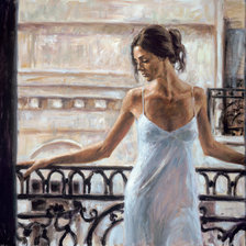 Схема вышивки «На балконе Fabian Perez Flamenco»