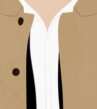 Схема вышивки «Cas, angel in Trench Coat»