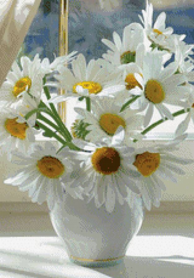 ромашки в вазе - ромашки, цветы - предпросмотр