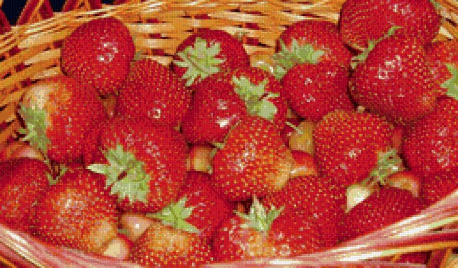 клубника в корзине - еда, клубника, ягоды - предпросмотр