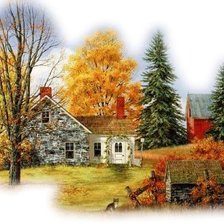 Схема вышивки «осень»