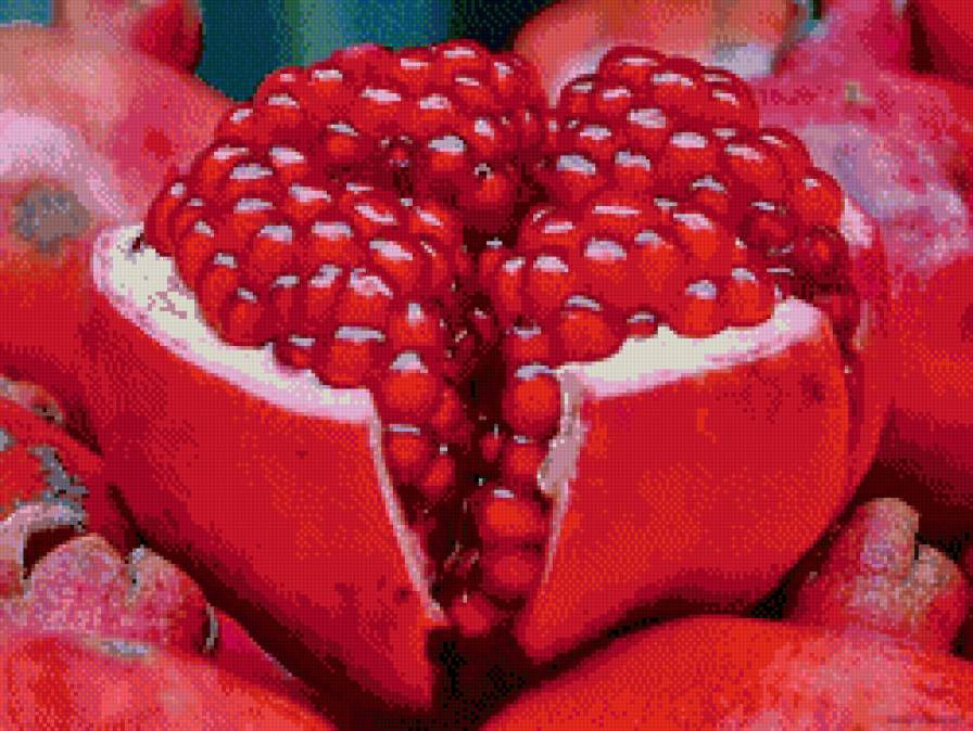 гранат - кухна, гранат, фрукт, зерна, долька - предпросмотр