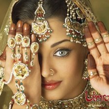 Схема вышивки «индийская девушка»