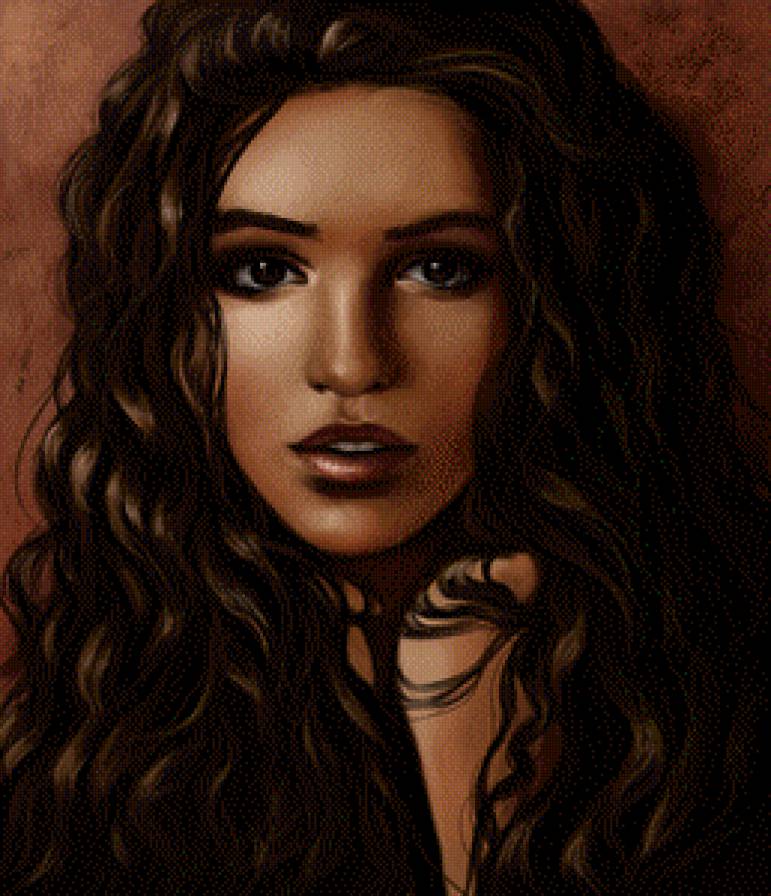 взгляд - взгляд, арт, картина, девушка - предпросмотр