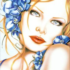 Схема вышивки «Девушка»