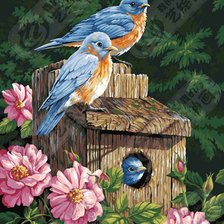 Схема вышивки «Серия птицы»