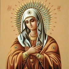 Схема вышивки «Умиление Пресвятой Богородицы»