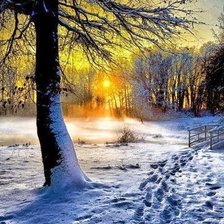 Схема вышивки «зимний закат»