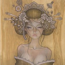 Схема вышивки «портрет девушки»