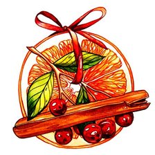 Схема вышивки «Апельсин Piccta»