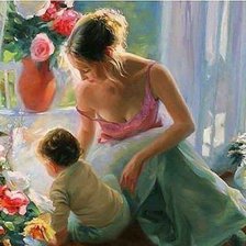 Схема вышивки «Мать и дитя»