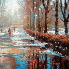 Схема вышивки «po deszczu»