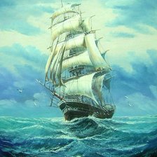 Схема вышивки «Корабль»