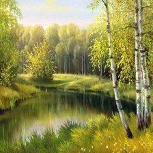 Схема вышивки «пейзаж»