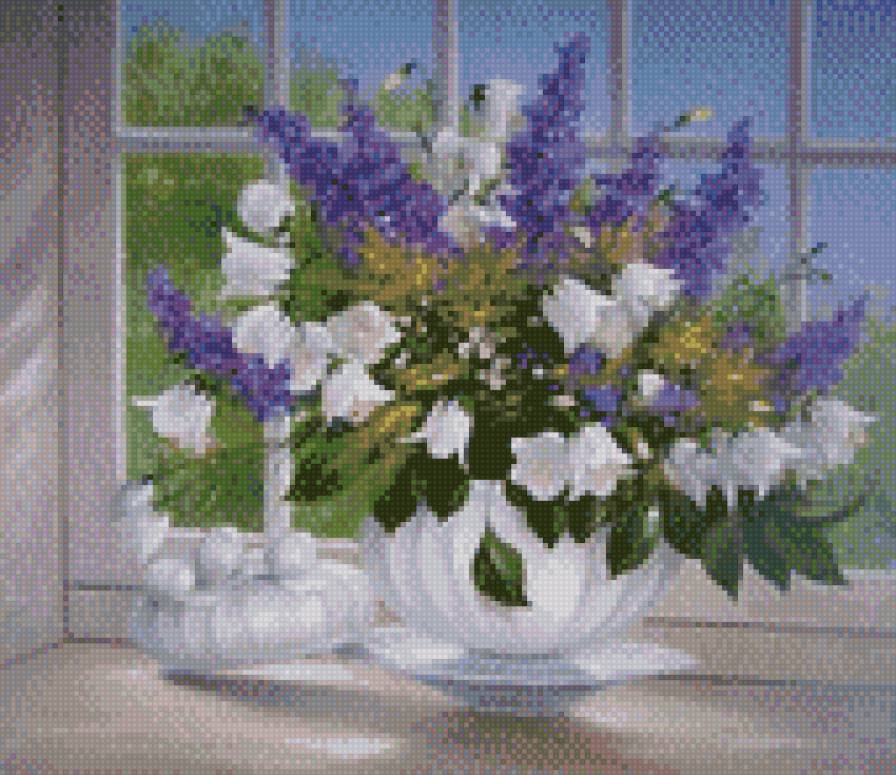 цветы на окне - предпросмотр