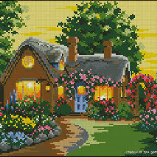 Схема вышивки «домик»