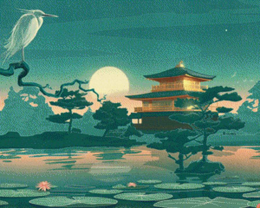 Пагода - пагода цапля - предпросмотр