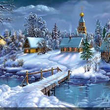 Схема вышивки «зимушка зима»