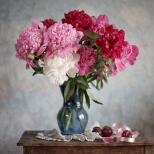 Схема вышивки «букет пионов»