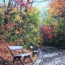 Схема вышивки «осень в парке»