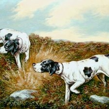 Схема вышивки «на охоте»