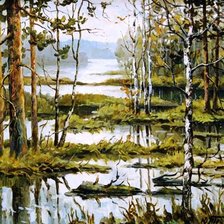 Схема вышивки «весенний разлив»